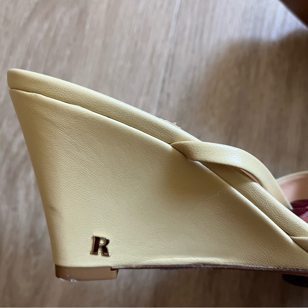 Rouje Paris Eve Wedge Mules Nappa Butter Yellow Size 37 - Picture 11 of 16